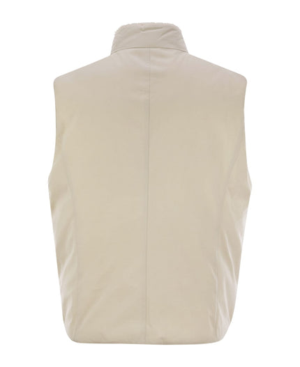 Bicolor Cotton Sleveless Jacket
