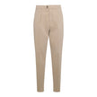 Brown Cotton Casual Pants