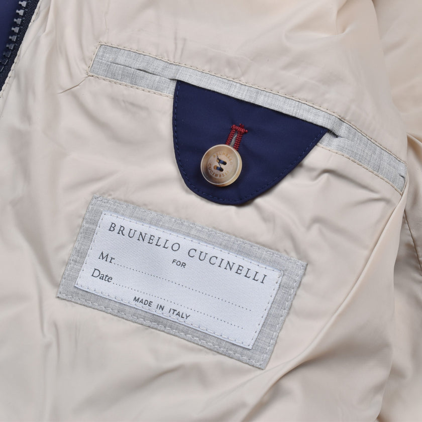 Blue Polyamide Full-Length Jacket