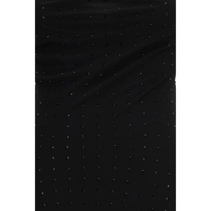 Black Polyester Casual Dress