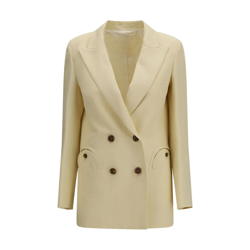 Beige Linen Blazer
