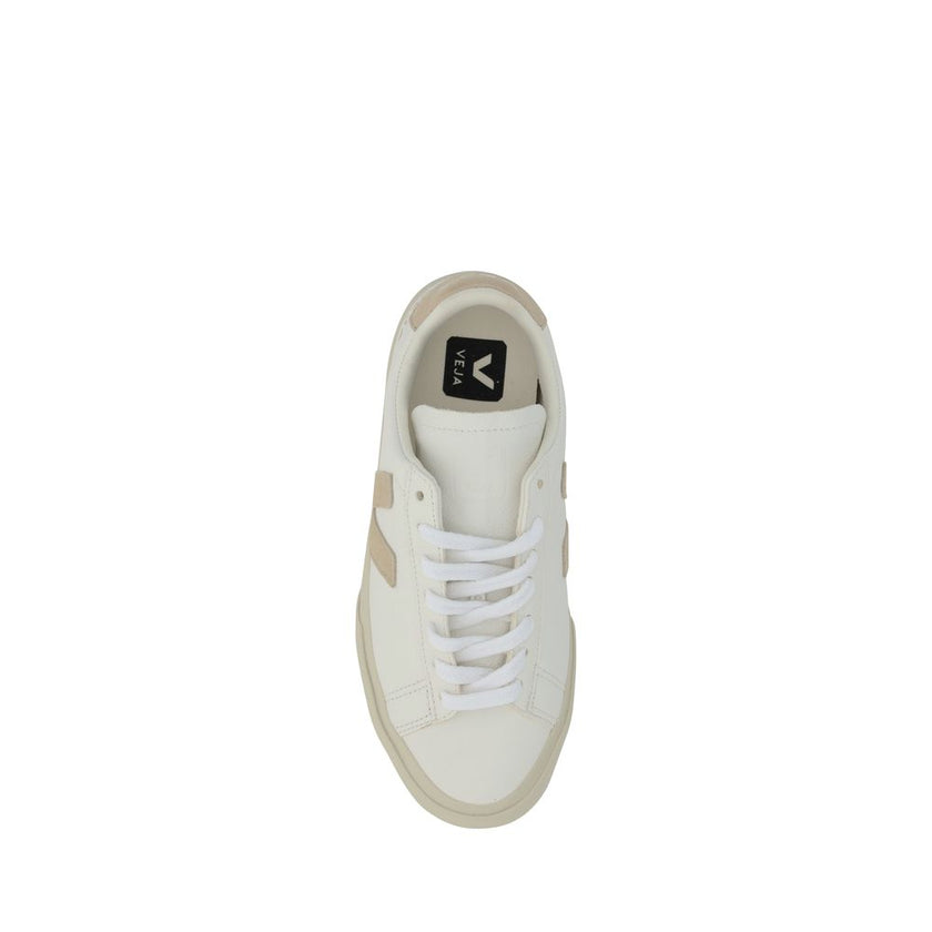 White Calf Leather Bos Taurus Low Top Sneakers