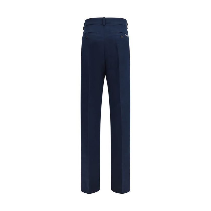 Blue Cotton Chino Pants