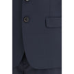 Blue Fleece Wool Two-Piece Suit