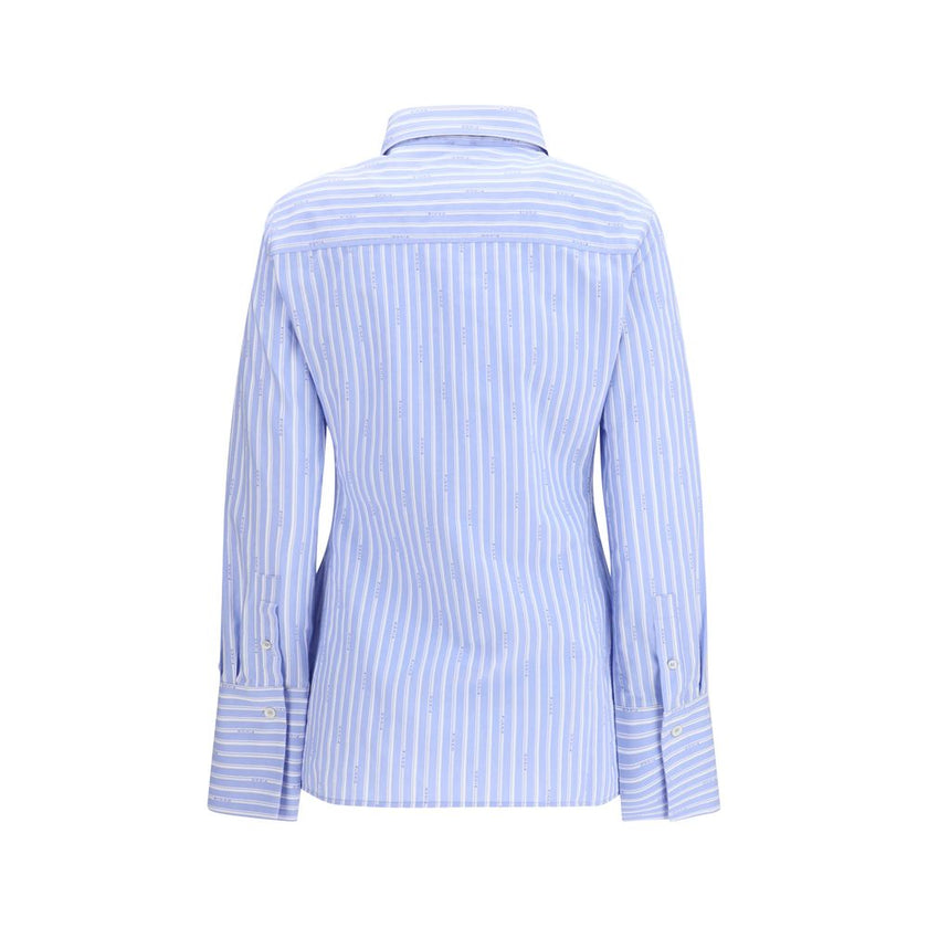 Blue Cotton Pattern Shirt