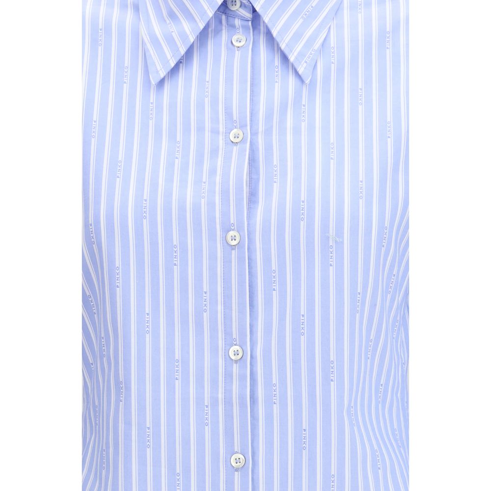 Blue Cotton Pattern Shirt