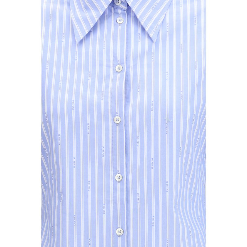 Blue Cotton Pattern Shirt