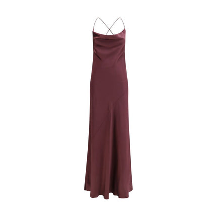 Bordeaux Marabou Casual Dress