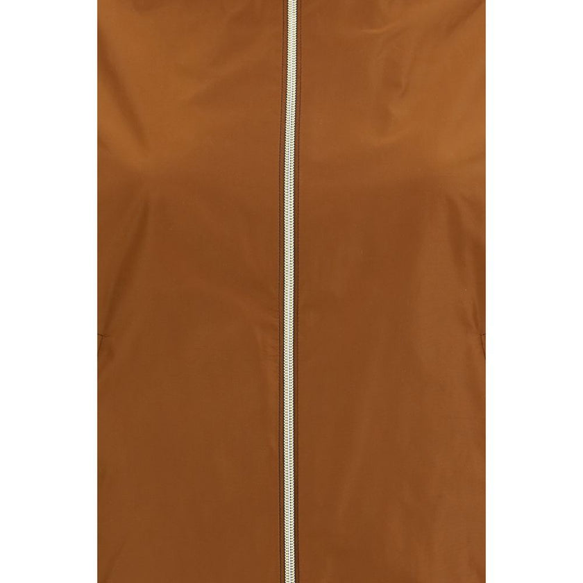 Brown Polyester Rain Coat