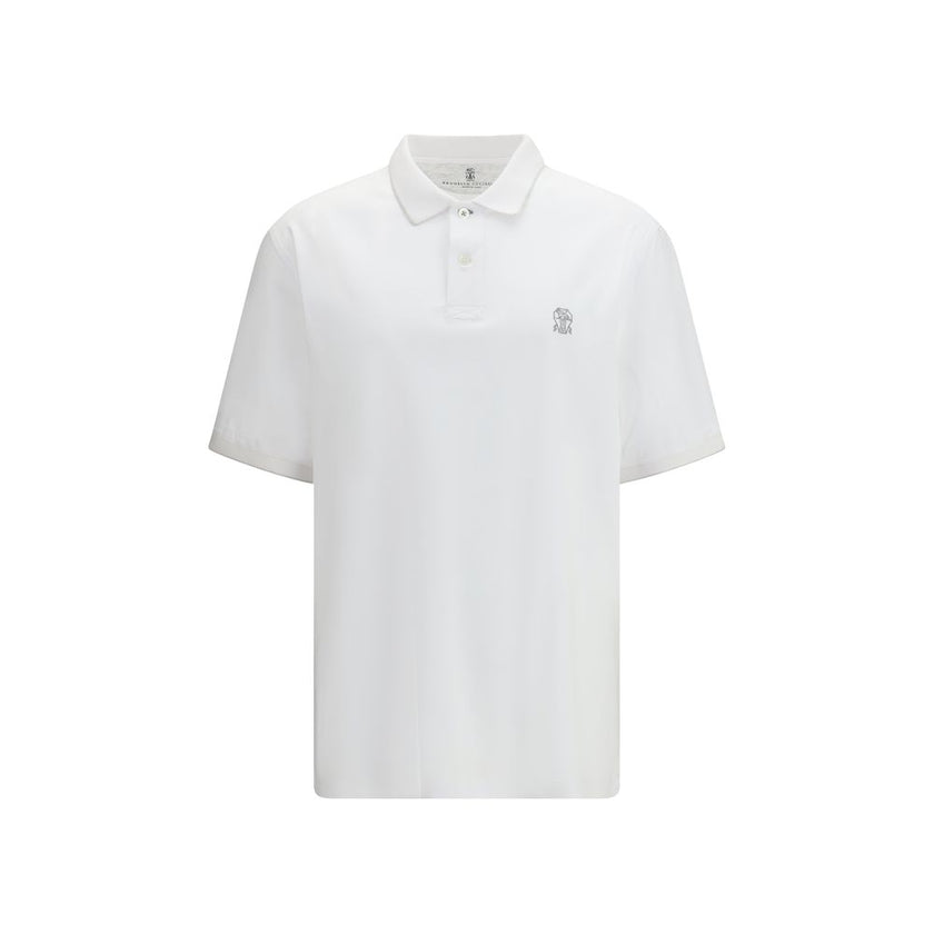 White Cotton Polo Shirt