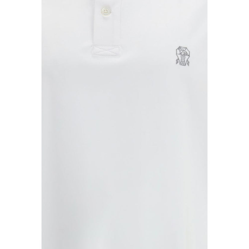 White Cotton Polo Shirt