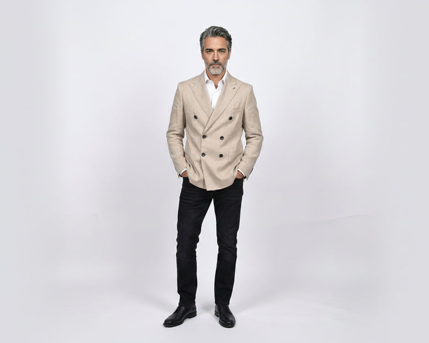 Beige Linen Blazer