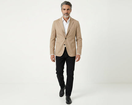 Beige Cotton Blazer