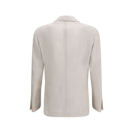 Beige Silk Blazer