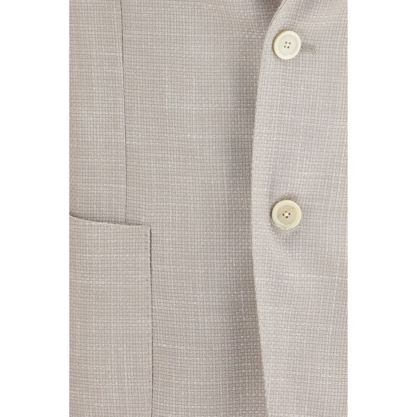 Beige Silk Blazer