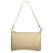 Beige Leather Women Handbag