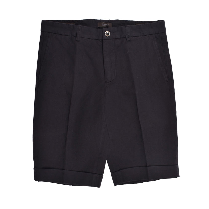 Navy Blue Cotton Shorts