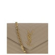 Beige Calf Leather Bos Taurus Shoulder Bag