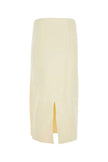 White Viscose Midi Skirt