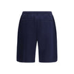 Blue Cotton Bermuda Shorts