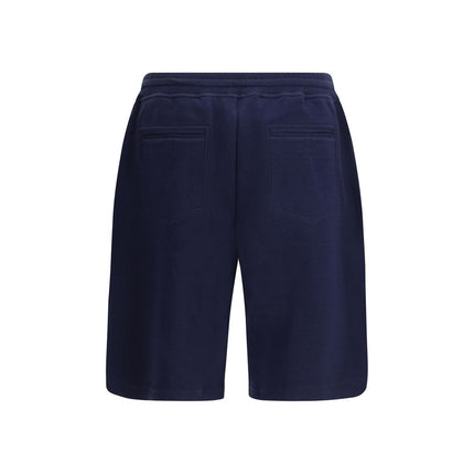Blue Cotton Bermuda Shorts
