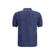Blue Linen Polo Shirt