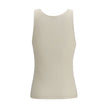 Beige Cotton Tank Tops