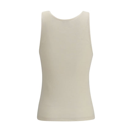 Beige Cotton Tank Tops