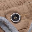 Beige Linen Casual Pants