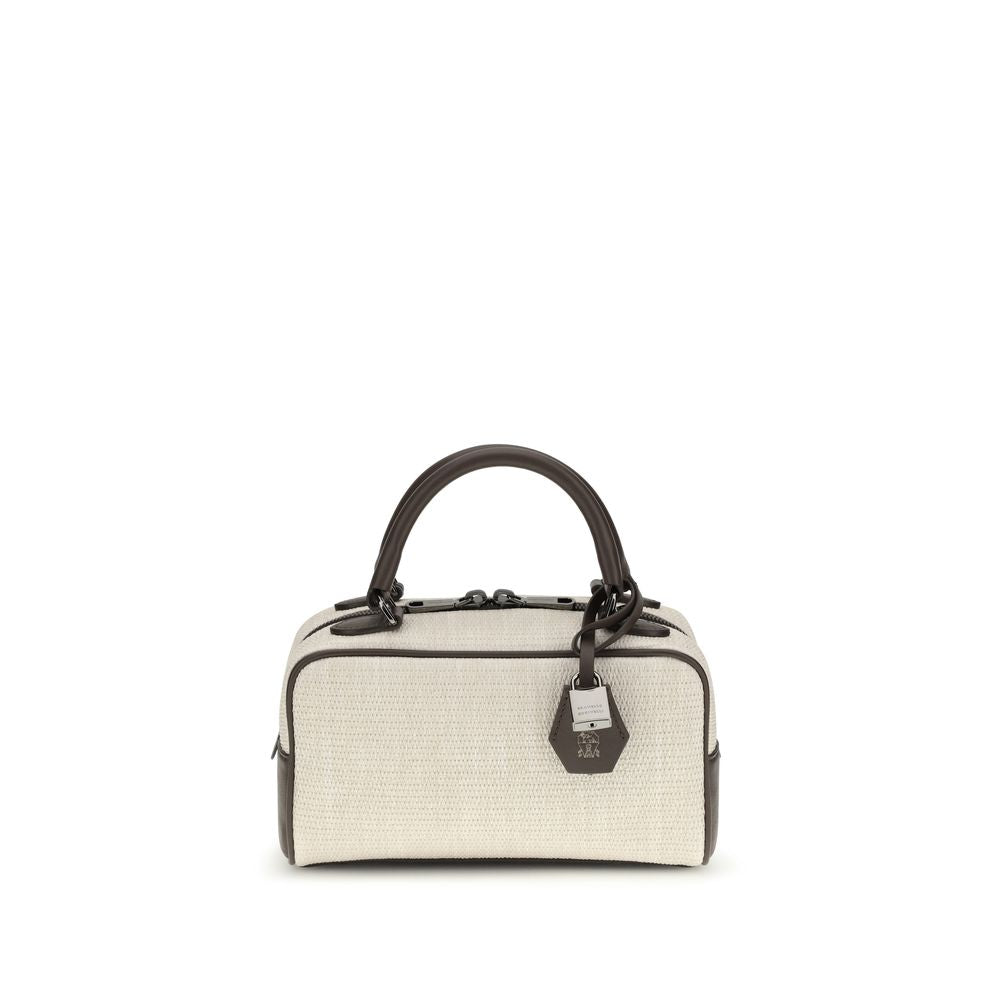 Gray Polyamide Handbag