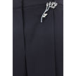 Blue Wool Casual Pants