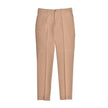 Beige Elastane Casual Pants