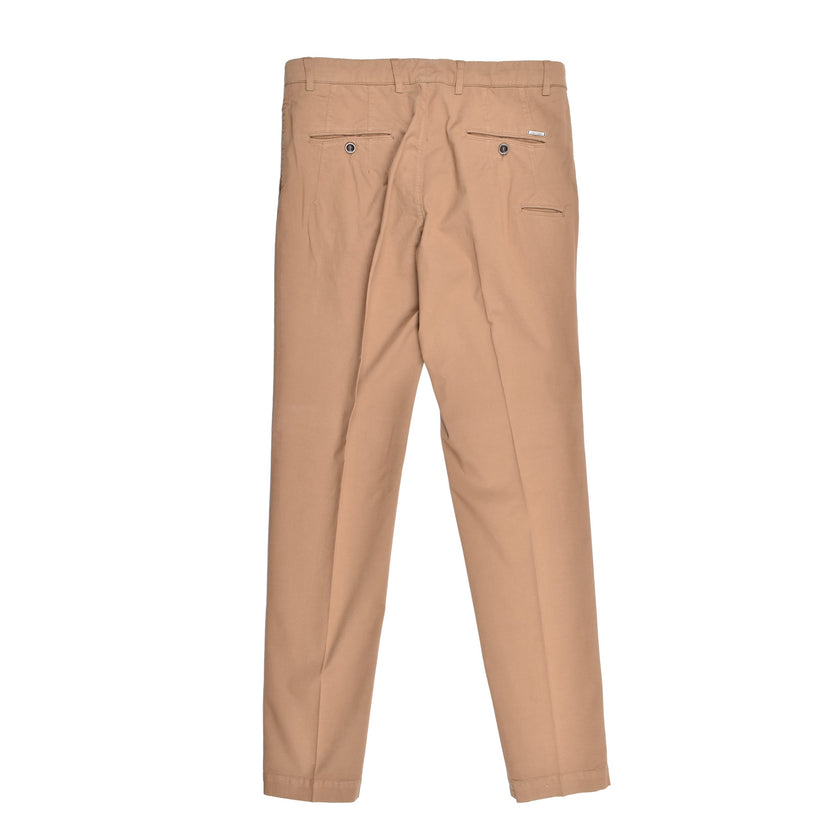 Beige Elastane Casual Pants
