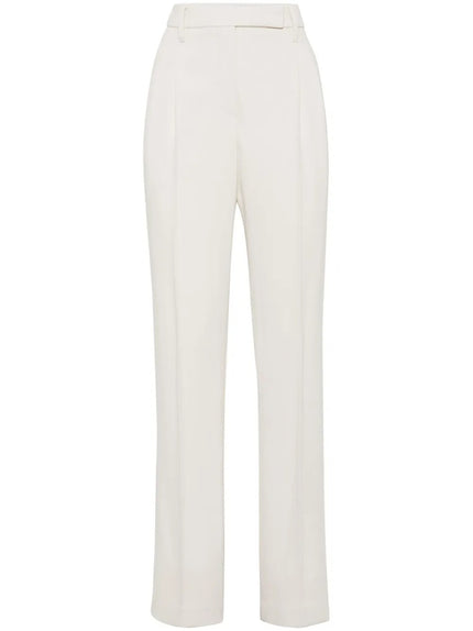 Beige Viscose Dress Pants