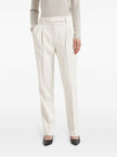 Beige Viscose Dress Pants