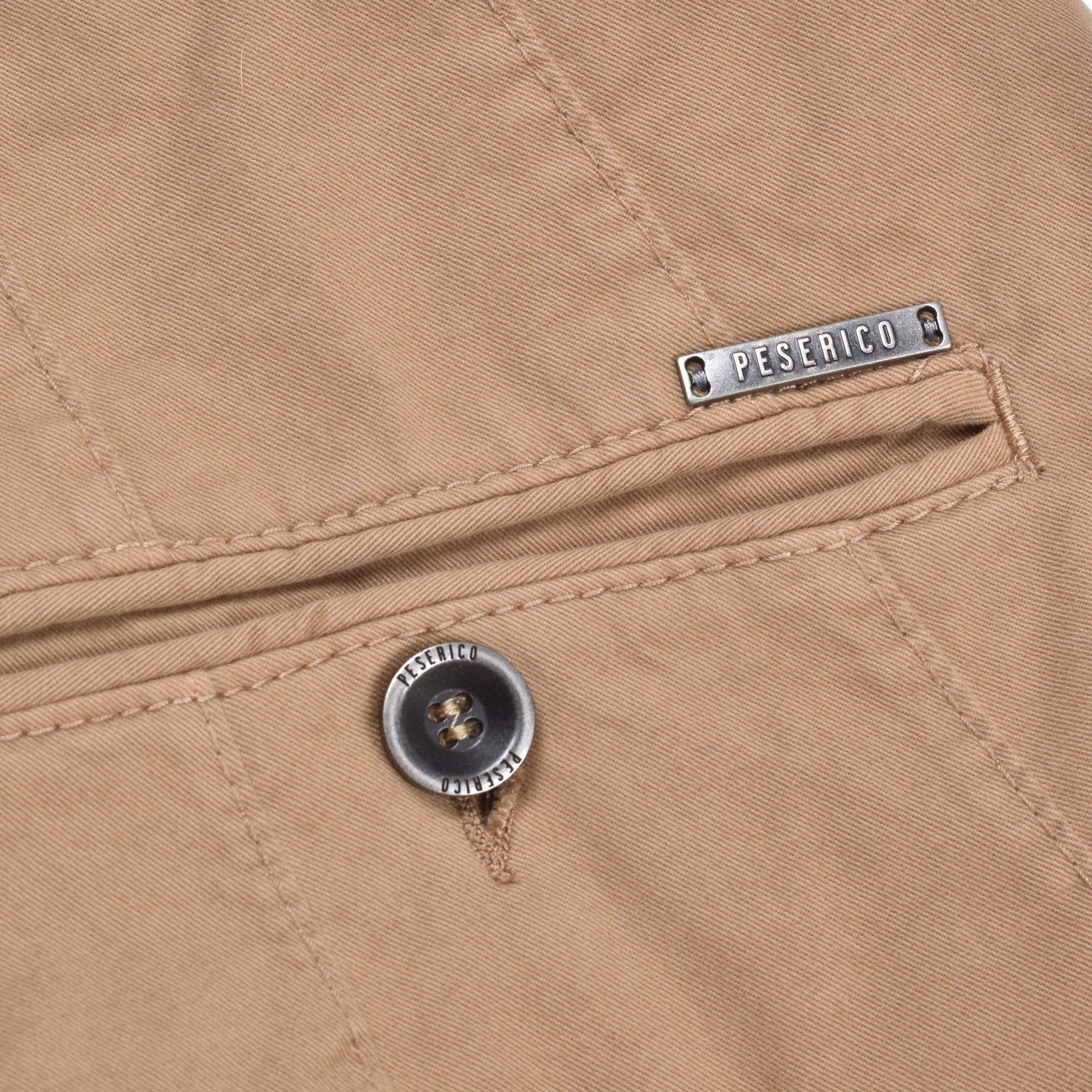 Beige Elastane Casual Pants
