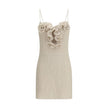 Beige Lyocell Casual Dress