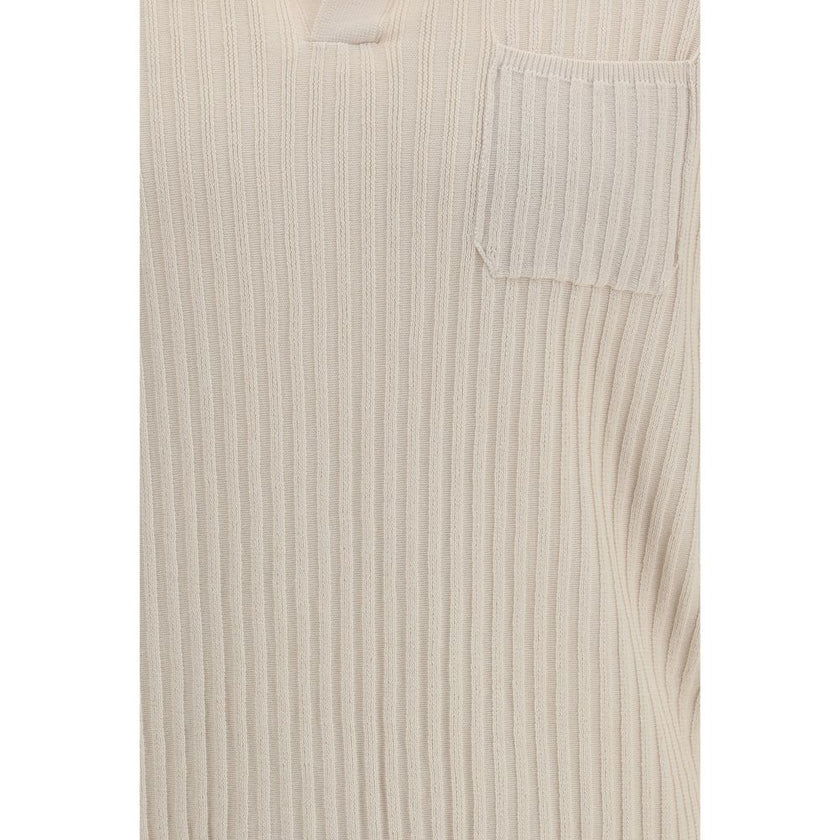 Beige Cotton Polo Shirt
