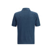 Blue Linen Polo Shirt