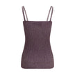 Purple Viscose Sleeveles T-Shirt