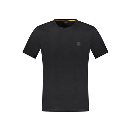 Black Cotton Men T-Shirt