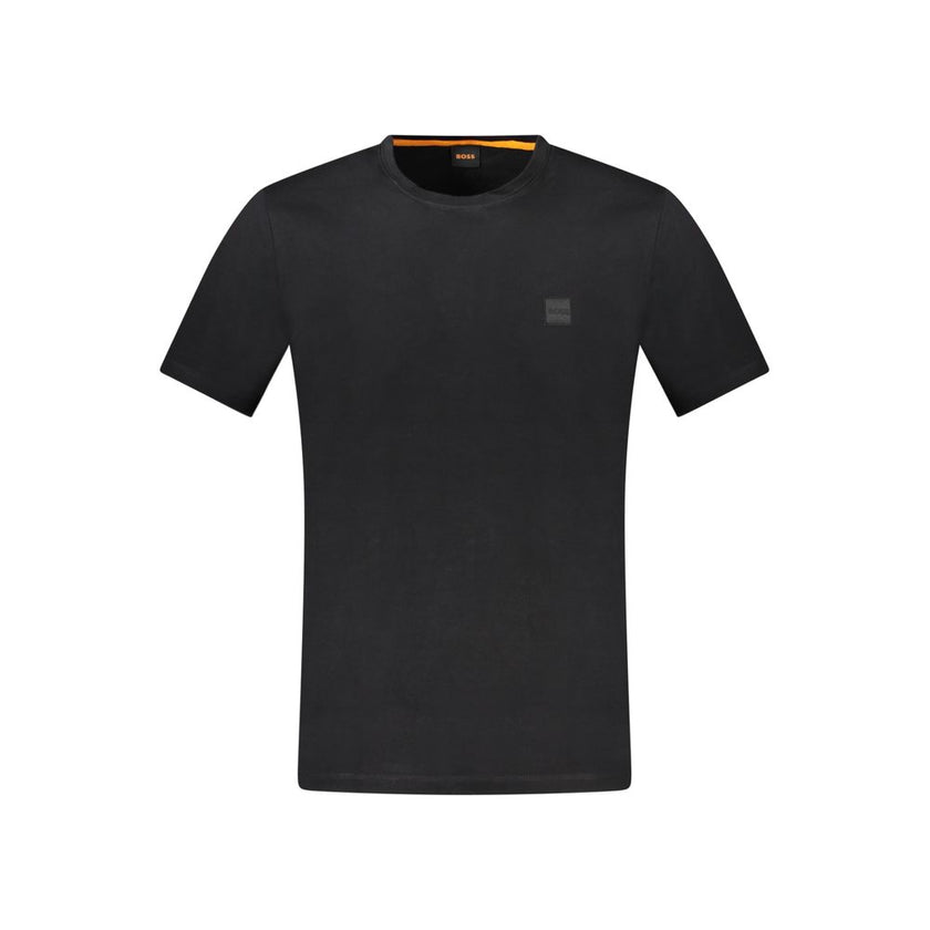 Black Cotton Men T-Shirt