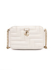 White Leather Avenue Camera Crossbody Bag