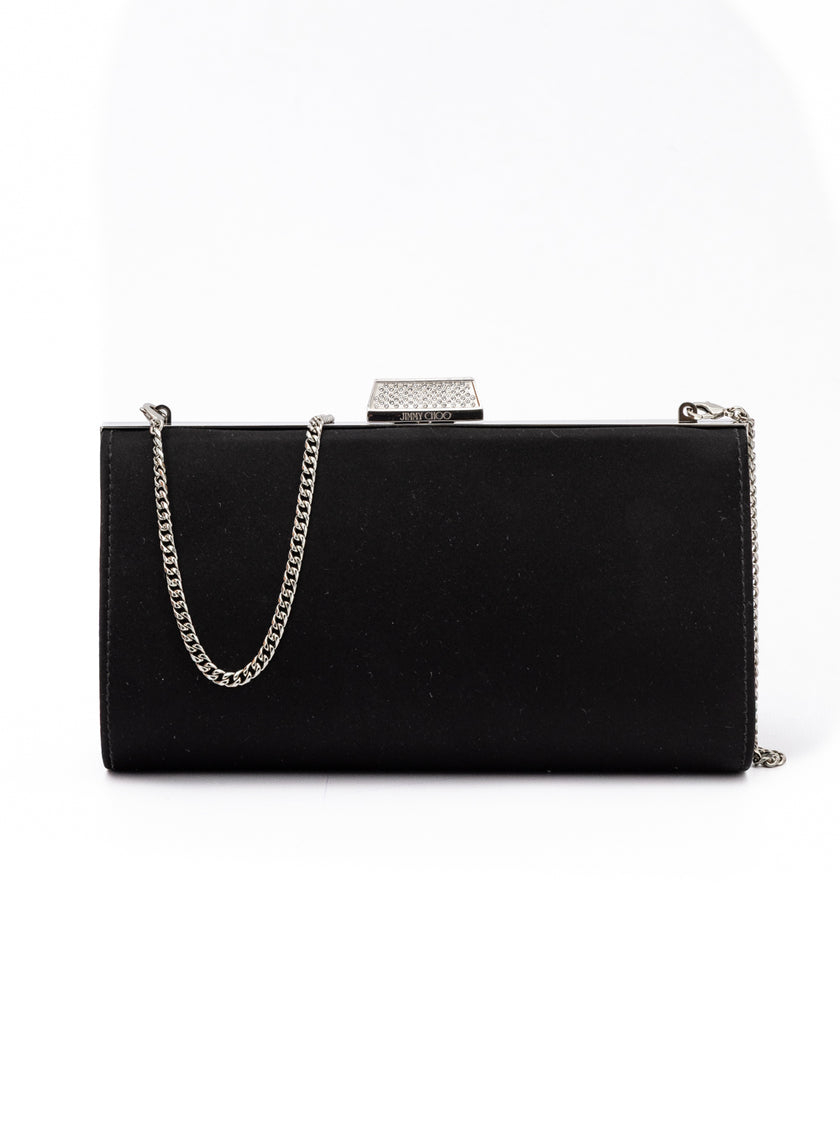 Black Satin Crossbody Bag