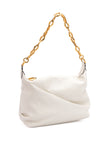 White Diamond Hobo Leather Shoulder Bag