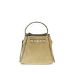 Beige Calf Leather Bos Taurus Backet Bag