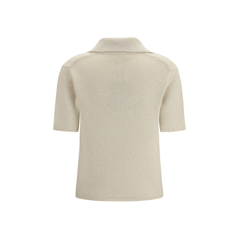 Beige Cashmere Polo Shirt