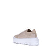 Beige Other Fibres Platform Sneakers