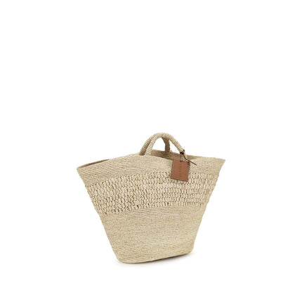 Beige Raffia Handbag