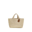 Beige Raffia Handbag